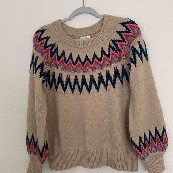 Maurices Tan Fair Else Fuzzy Sweater Size M - Picture 1 of 9
